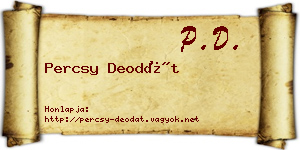 Percsy Deodát névjegykártya
